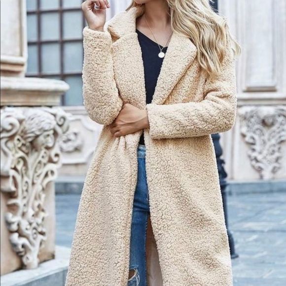 Long Teddy Duster Coat - Picture 5 of 8